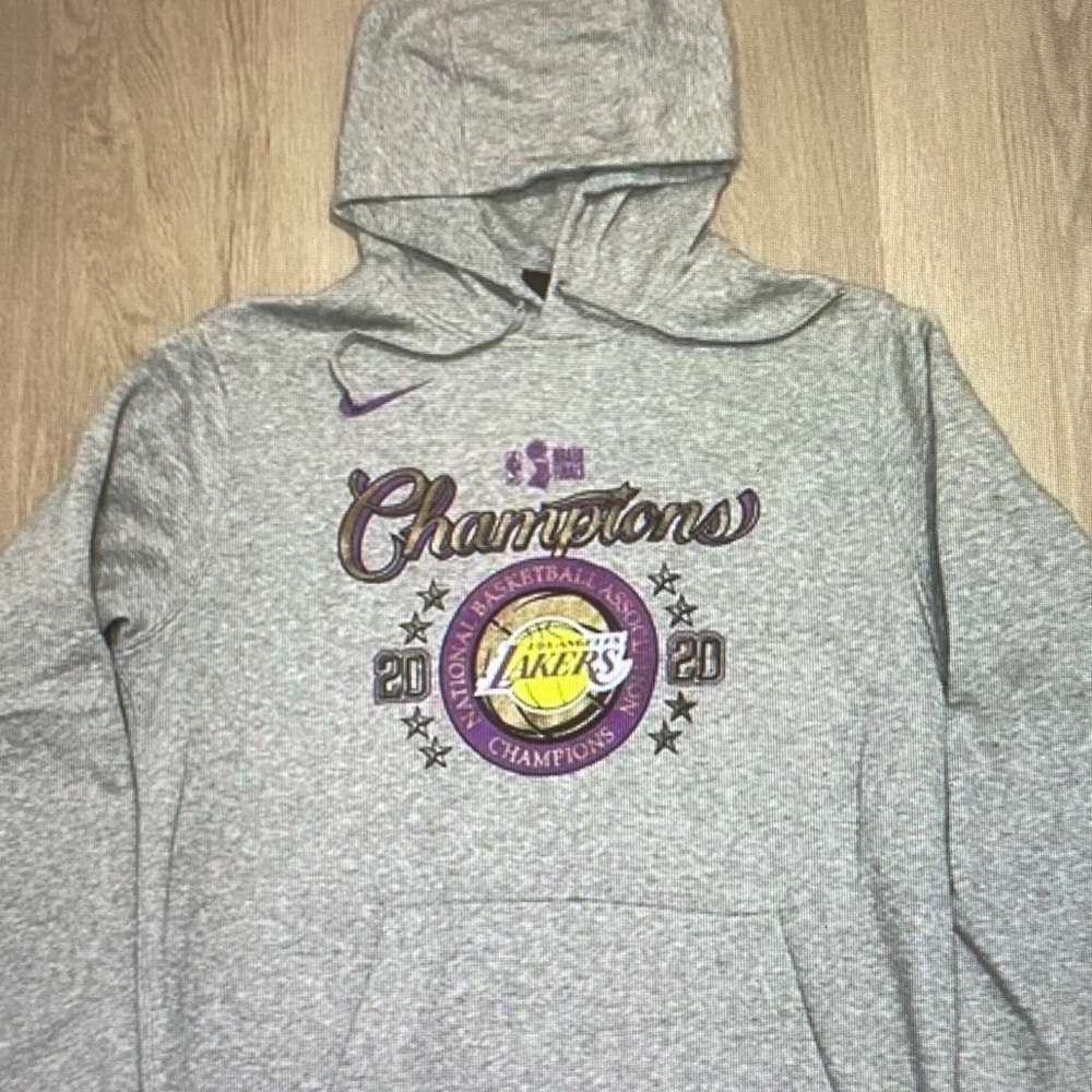Nike Gray Lakers 2020 Champions Hoodie